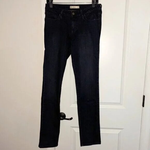 Bullhead Black Dark Navy Rinse Wash Super Skinny Straight Leg Low Rise Jean Pant - Picture 1 of 3